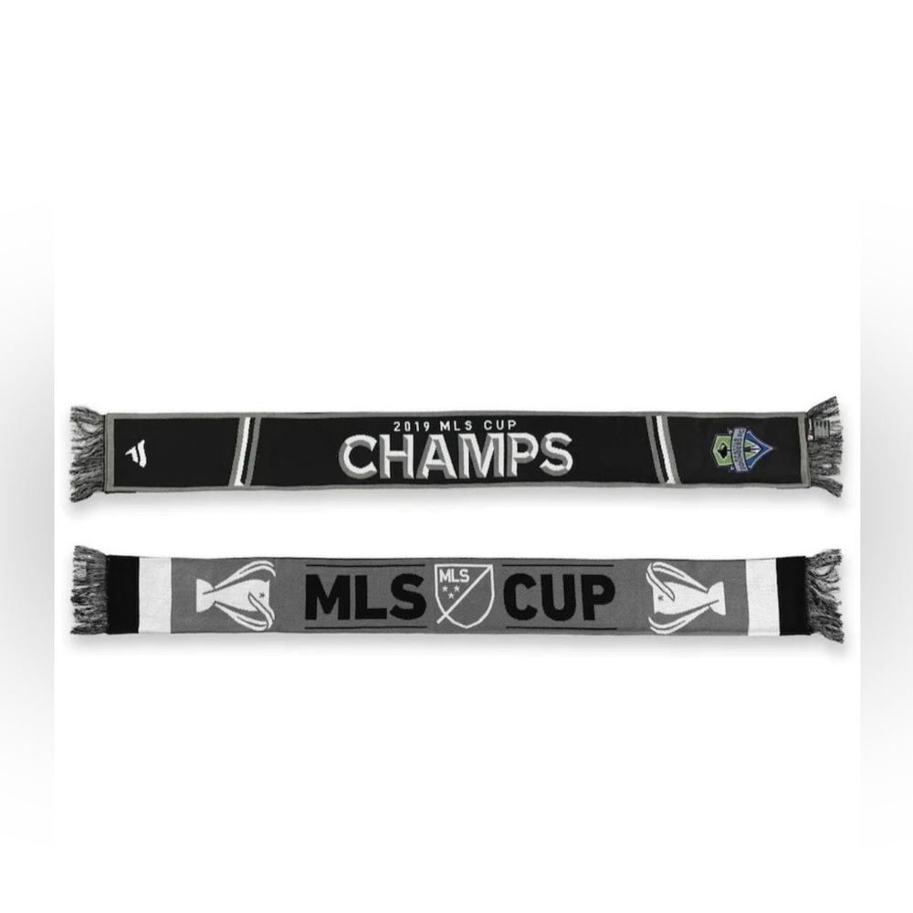 Seattle Sounders FC Fanatics Branded 2019 MLS Cup Champions Scarf - Black/Gray
